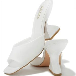 Miss Lola - White Heels - Womens Size 6.5 - NEW
